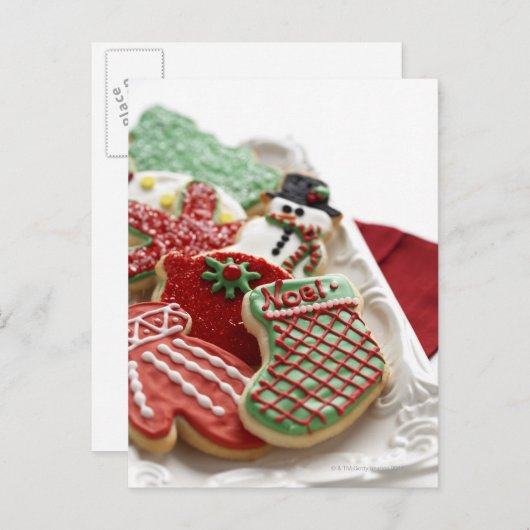 お祝いの休日のクッキーの類別 シーズンポストカード (正面/裏面)