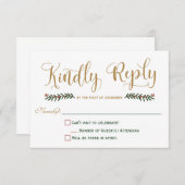 お祝いの休日のクリスマスの結婚式招待状RSVP 出欠カード (正面/裏面)