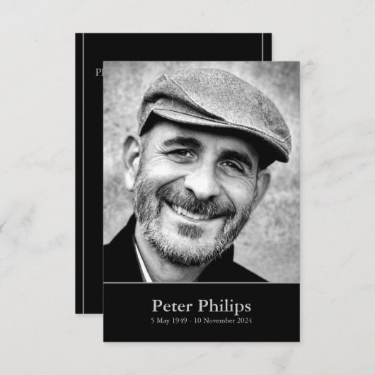 お祝いの写真と生活1カスタム招待状 招待状 (正面/裏面)