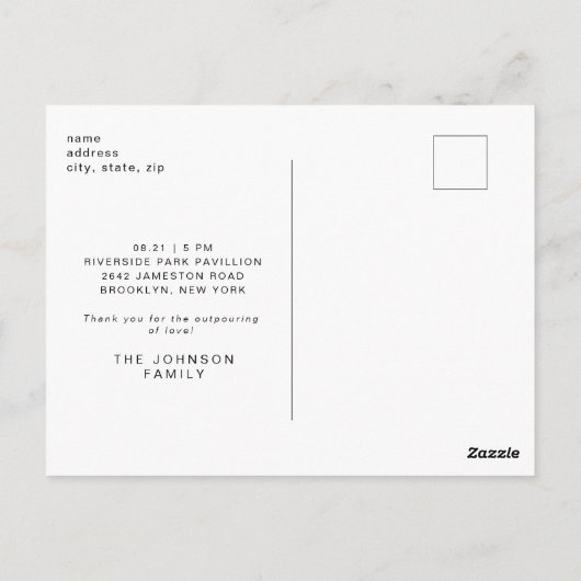 お祝いの写真はがき ポストカード (裏面)