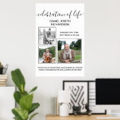 お祝いの写真コラージュ記念詩 ポスター (ホームオフィス)