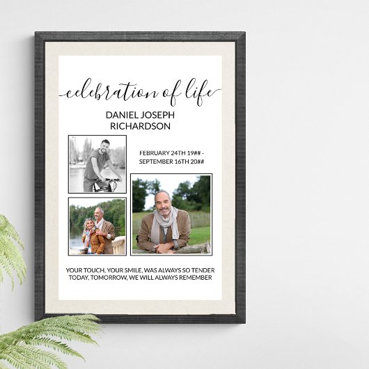 お祝いの写真コラージュ記念詩 ポスター