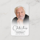 お祝いの写真ロードの祈りの言葉カード 名刺 (正面)