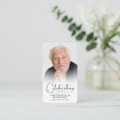 お祝いの写真ロードの祈りの言葉カード 名刺 (スタンド正面)