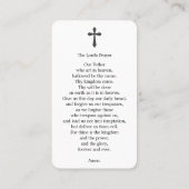 お祝いの写真ロードの祈りの言葉カード 名刺 (裏面)