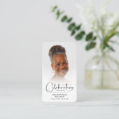 お祝いの写真祈りの言葉カード 名刺 (スタンド正面)