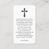 お祝いの写真祈りの言葉カード 名刺 (裏面)