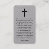 お祝いの写真祈りの言葉カード 名刺 (裏面)