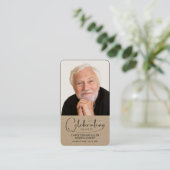 お祝いの写真祈りの言葉カード 名刺 (スタンド正面)