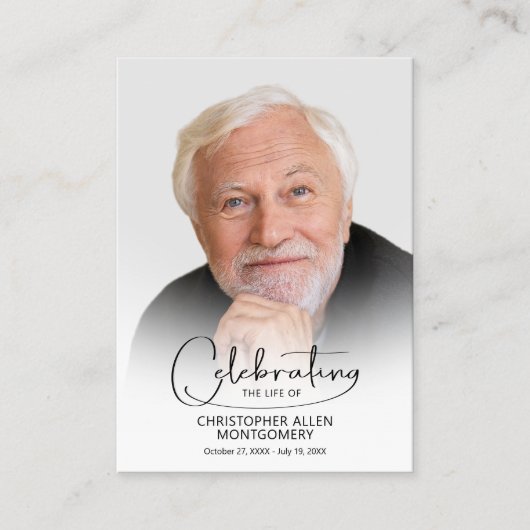 お祝いの写真祈りの言葉カード 名刺 (正面)