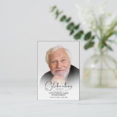 お祝いの写真祈りの言葉カード 名刺 (スタンド正面)