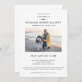 お祝いの写真送別葬会 招待状 (正面/裏面)