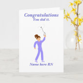 お祝いの卒業の公認看護師 カード (黄色い花)