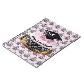 お祝いの卒業の帽子および免状のケーキ ノートブック (左側)