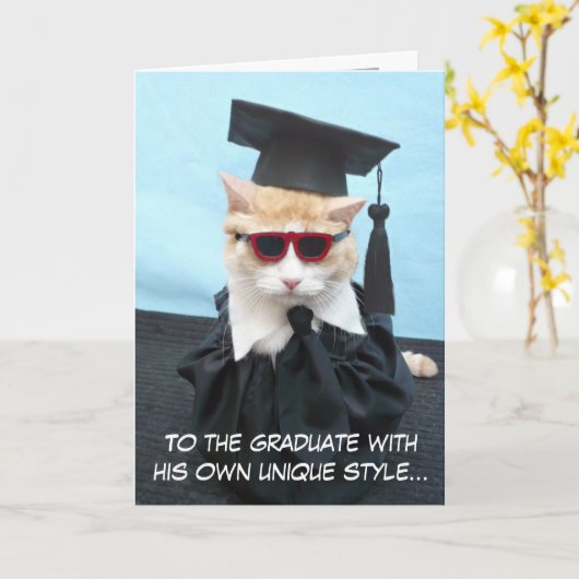 お祝いの卒業生! カード (黄色い花)