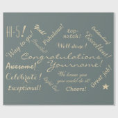 お祝いの名前をカスタムするの包装紙 ラッピングペーパー (フラット)