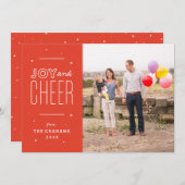 お祝いの喜びおよび応援の休日の写真カード シーズンカード (正面/裏面)