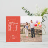 お祝いの喜びおよび応援の休日の写真カード シーズンカード (スタンド正面)