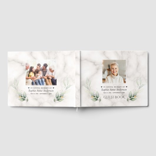 お祝いの女性写真葬儀記念館 ゲストブック (全面)