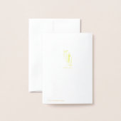 お祝いの婚礼の日の挨拶状 箔カード (裏面封筒付き)