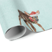 お祝いの子鹿の包装紙 ラッピングペーパー (ロールコーナー)