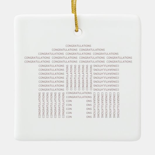 お祝いの家のオーナメント セラミックオーナメント (正面)