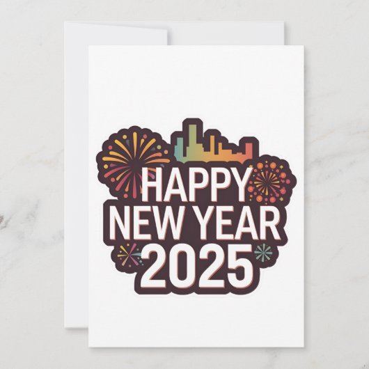 お祝いの彩りを添えて：2025年新年のホリデーカード シーズンカード (正面)