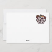 お祝いの彩りを添えて：2025年新年のホリデーカード シーズンカード (裏面)