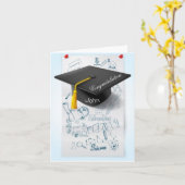 お祝いの意を込めて学業を終えた カード (黄色い花)