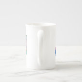 お祝いの手紙Jの骨灰磁器のマグ ボーンチャイナマグカップ (裏面)