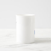 お祝いの手紙Jの骨灰磁器のマグ ボーンチャイナマグカップ (正面)