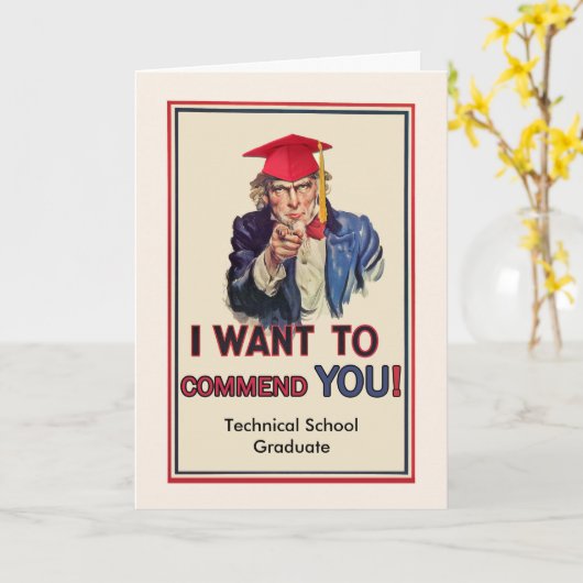 お祝いの技術学校の卒業生 カード (黄色い花)