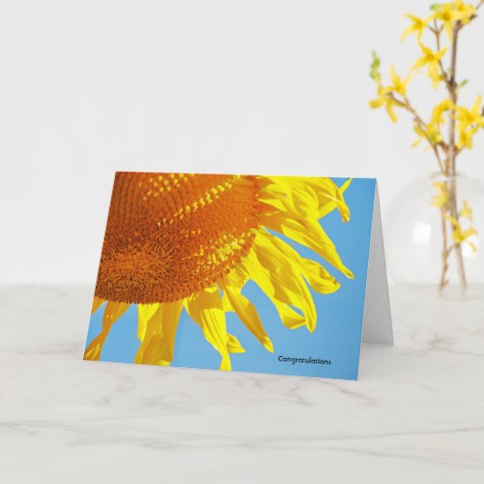 お祝いの挨拶状 カード (黄色い花)