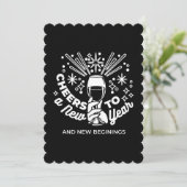 お祝いの新しいスタート ワイングラス イラスト2 シーズンカード (スタンド正面)