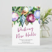 お祝いの新しいホールに輝くオーナメント 新しい家 シーズンカード (スタンド正面)