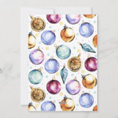 お祝いの新しいホールに輝くオーナメント 新しい家 シーズンカード (裏面)