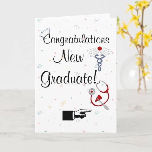 お祝いの新しい卒業生ナースのユーモア カード (黄色い花)