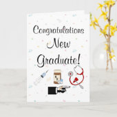 お祝いの新しい卒業生ナースのユーモア カード (黄色い花)