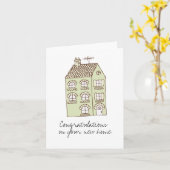 お祝いの新しい家のメッセージカード カード (黄色い花)