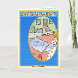 お祝いの新婚旅行客! カード