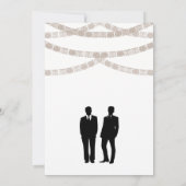 お祝いの新郎シャワー招待状 招待状 (裏面)