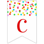 お祝いの旗の虹の紙吹雪 バンティングフラッグ (第1の旗)