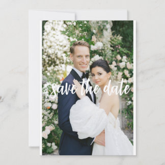 お祝いの日のために、最低限なしの「Save the date」カード 招待状