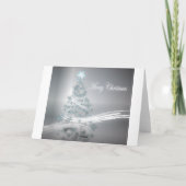 お祝いの星のシックなクリスマスの常緑樹 シーズンカード (裏面)