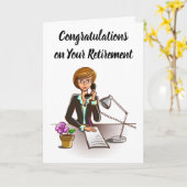 お祝いの時楽しむ間**退職** カード (黄色い花)