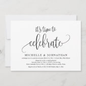 お祝いの時間が来た！結婚式の秘密挙式パーティー 招待状 (正面)