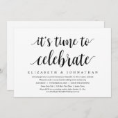 お祝いの時間が来た!結婚記念日の食事 招待状 (正面/裏面)