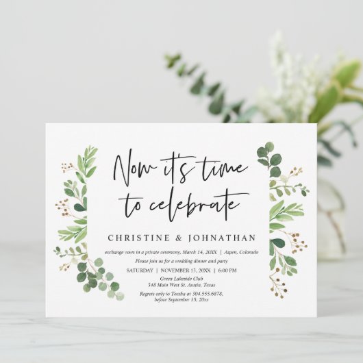 お祝いの時間が来ました, ウェディングエロープメント 招待状 (スタンド正面)