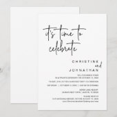 お祝いの時間です ウェディングエロープメントパーティー 招待状 (正面/裏面)