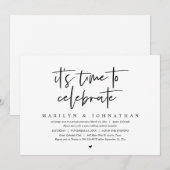 お祝いの時間です, ウェディングエロープメントパーティー 招待状 (正面/裏面)